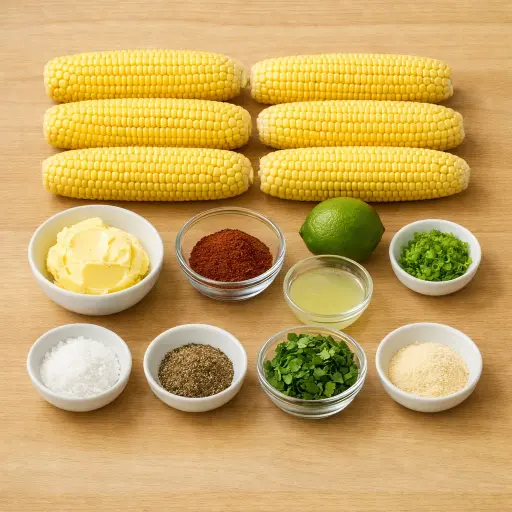 Ingredients for Corn on the Cob with Chili Lime Butter