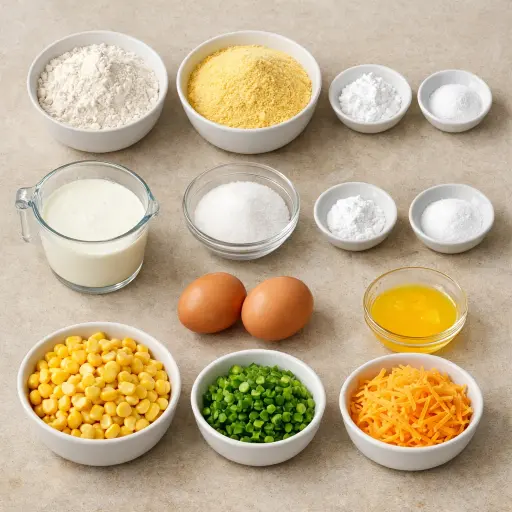 Ingredients for Cornhole-Style Cornbread Muffins