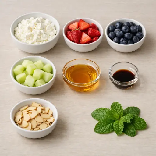 Ingredients for Cottage Cheese and Fruit Bowl