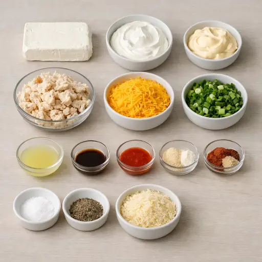 Ingredients for Crab and Cheese Delight Dip