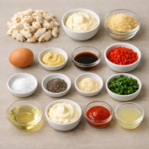 Ingredients for Crab Cakes with Spicy Aioli