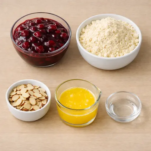 Ingredients for Cranberry Almond Easy Dump Cake