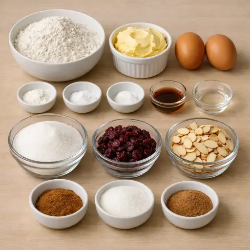 Ingredients for Cranberry Almond Snickerdoodles