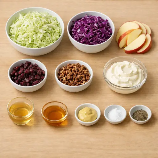Ingredients for Cranberry Apple Coleslaw