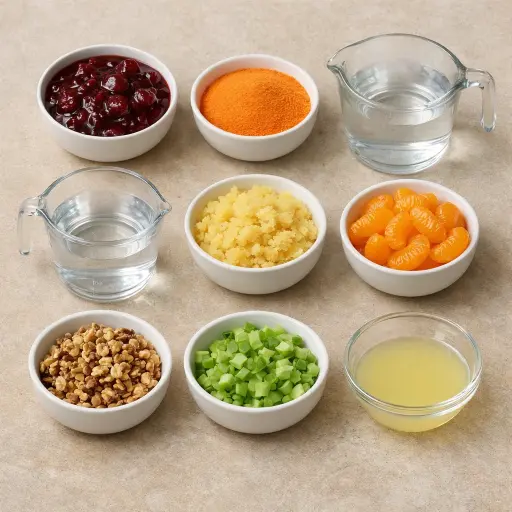 Ingredients for Cranberry Citrus Delight Salad