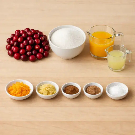 Ingredients for Cranberry Citrus Relish
