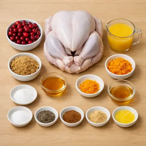 Ingredients for Cranberry-Orange Glazed Turkey