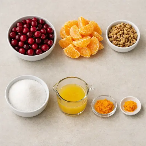 Ingredients for Cranberry-Orange Relish