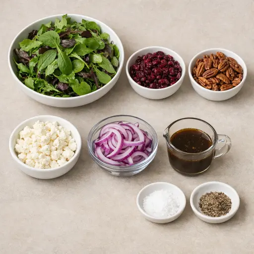 Ingredients for Cranberry Pecan Salad
