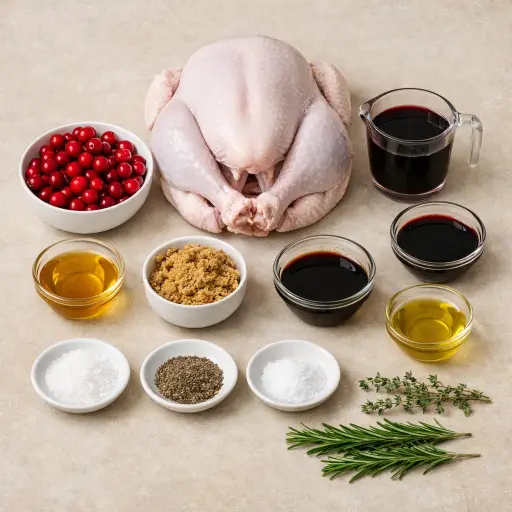 Ingredients for Cranberry Pomegranate Glazed Turkey