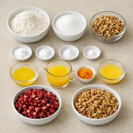 Ingredients for Cranberry Walnut Bread