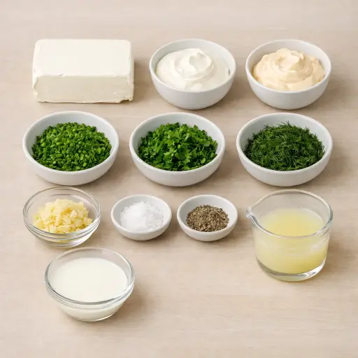 Ingredients for Creamy Herb Infusion