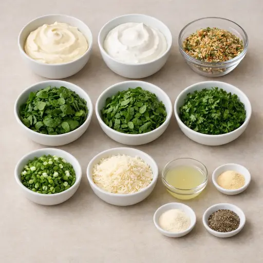 Ingredients for Creamy Herb Spinach Delight