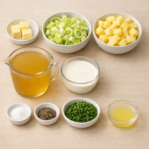 Ingredients for Creamy Leek and Potato Soup