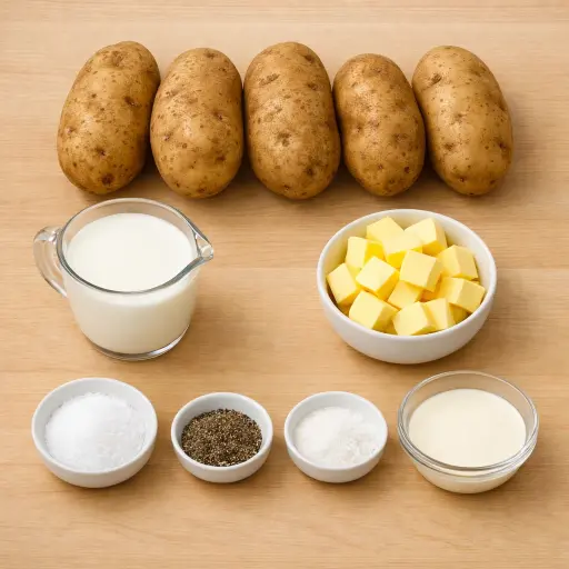 Ingredients for Creamy Mashed Potatoes