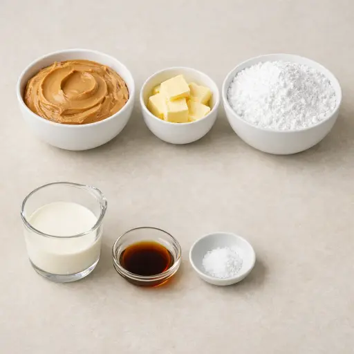 Ingredients for Creamy Peanut Butter Delight