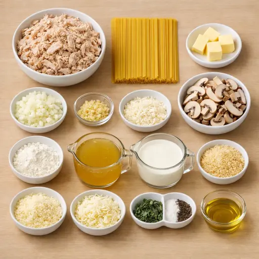 Ingredients for Creamy Sage Turkey Tetrazzini