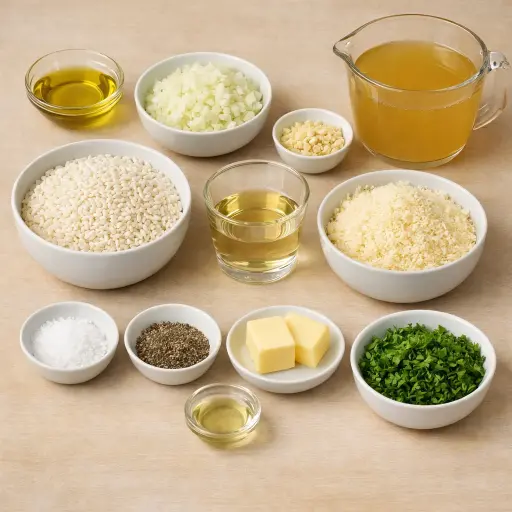 Ingredients for Creamy Truffle Risotto