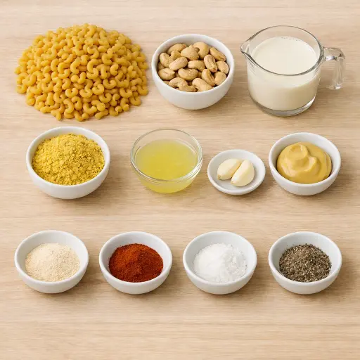 Ingredients for Creamy Vegan Mac and Cheese