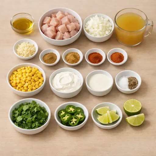 Ingredients for Creamy White Bean & Chicken Chili