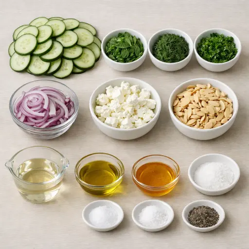 Ingredients for Crisp Cucumber & Herb Delight