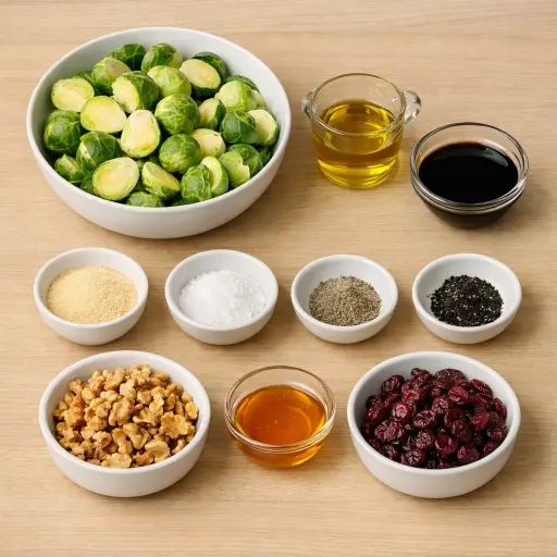 Ingredients for Crispy Balsamic Brussels Sprouts