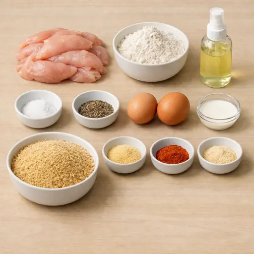 Ingredients for Crispy Chicken Tenders