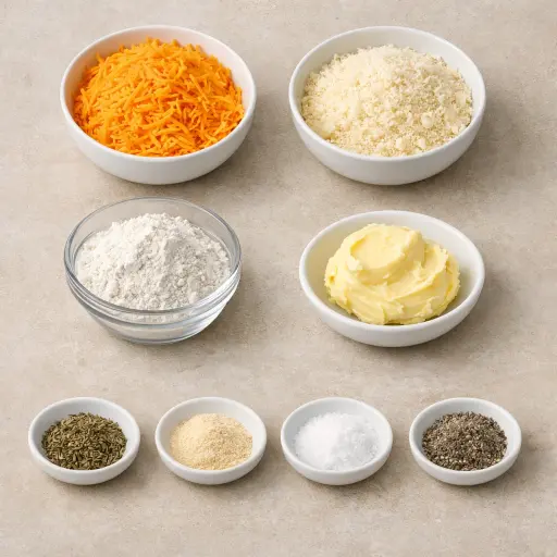 Ingredients for Crispy Christmas Cheese Bites