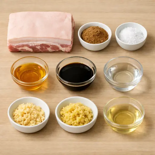 Ingredients for Crispy Five-Spice Pork Belly