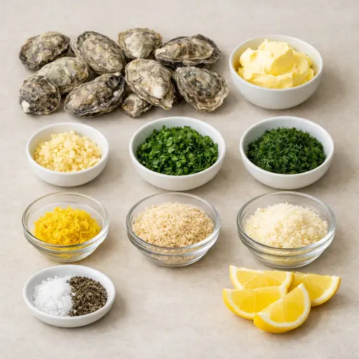 Ingredients for Crispy Herb Butter Oysters