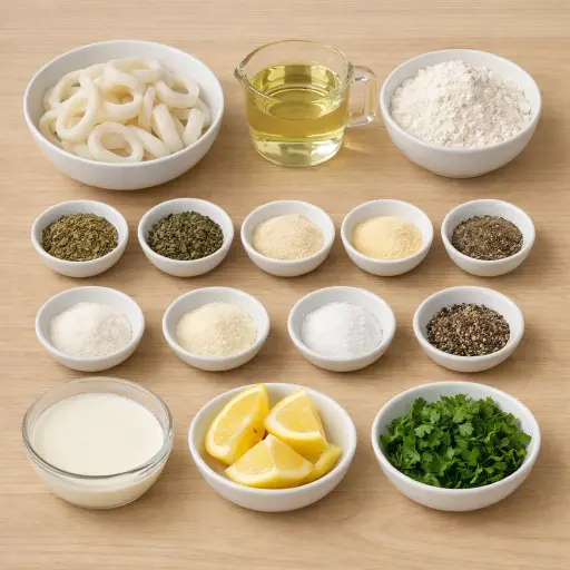 Ingredients for Crispy Herb Calamari