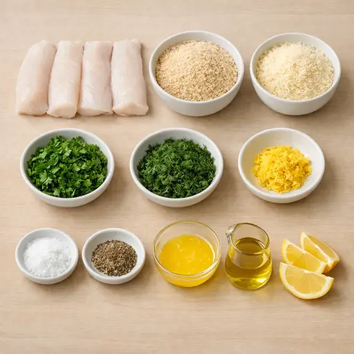 Ingredients for Crispy Herb-Crusted Baked Fish
