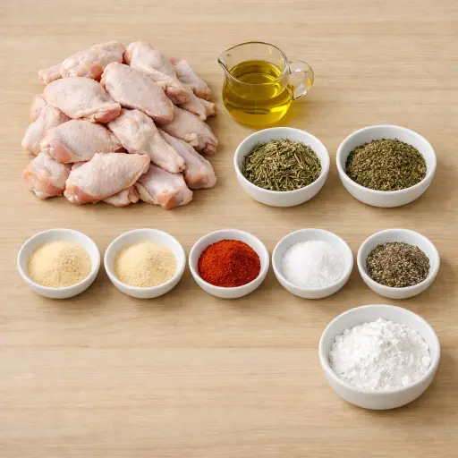 Ingredients for Crispy Herb-Infused Baked Chicken Wings