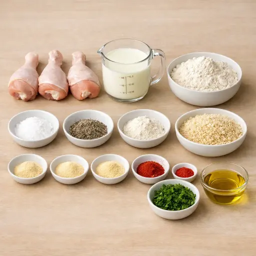 Ingredients for Crispy Herb Oven-Fried Chicken