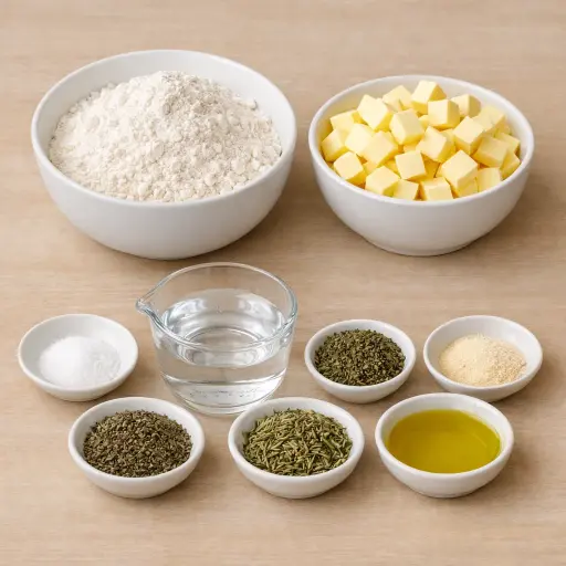 Ingredients for Crispy Herb Puff Pastry