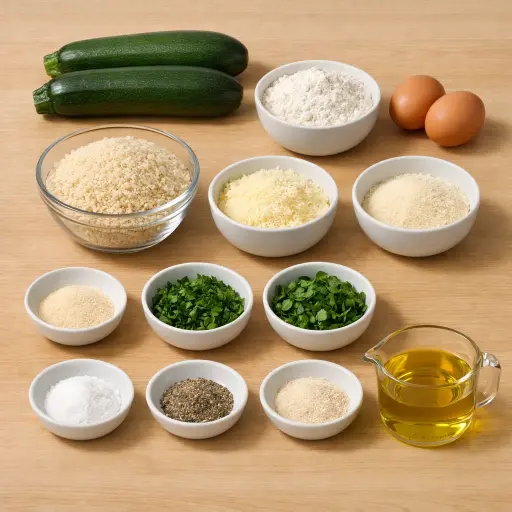 Ingredients for Crispy Herbed Zucchini Slices