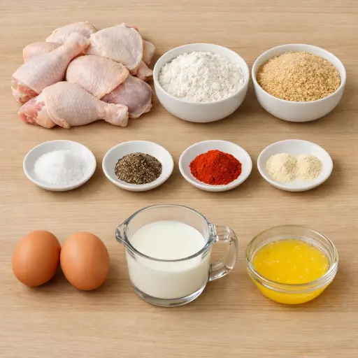 Ingredients for Crispy Heritage Oven Baked Chicken