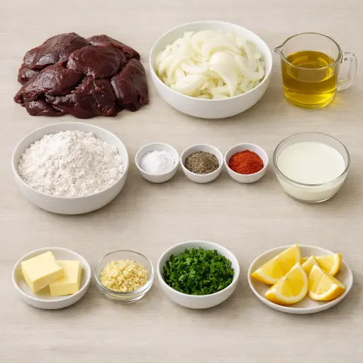 Ingredients for Crispy Liver and Onion Delight