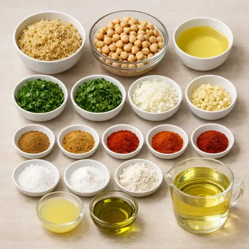 Ingredients for Crispy Quinoa Falafel