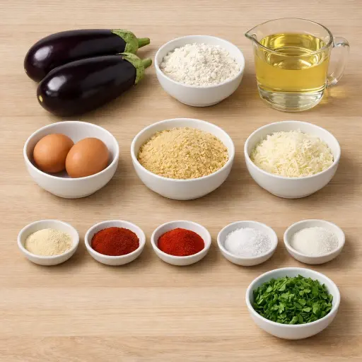 Ingredients for Crispy Spiced Eggplant