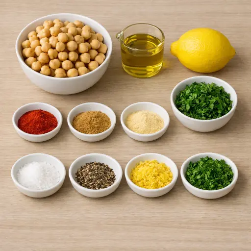 Ingredients for Crispy Spiced Roasted Chickpeas
