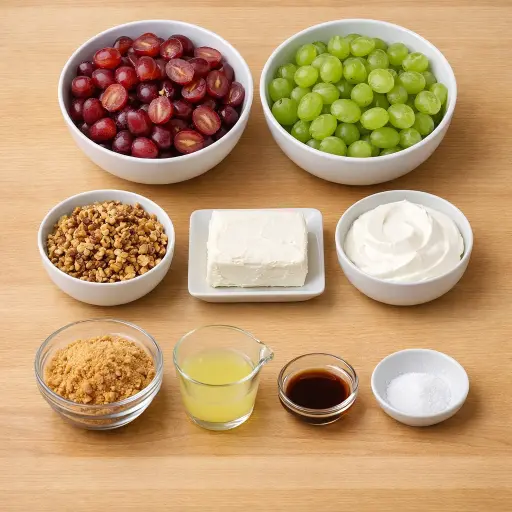 Ingredients for Crispy Walnut Grape Salad