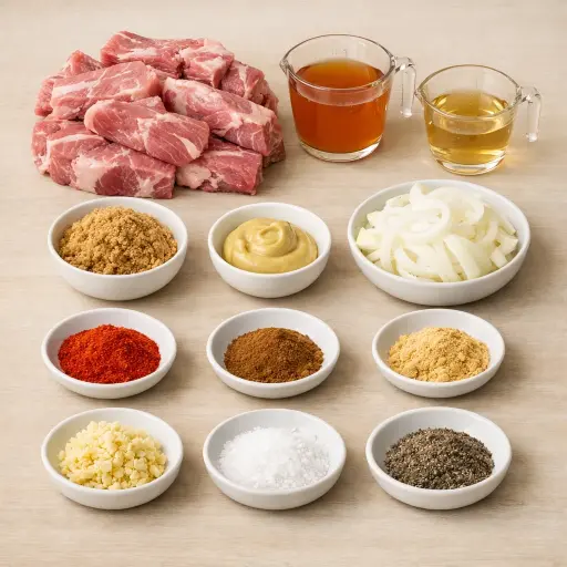 Ingredients for Crock Pot Spiced Apple Country Pork Ribs