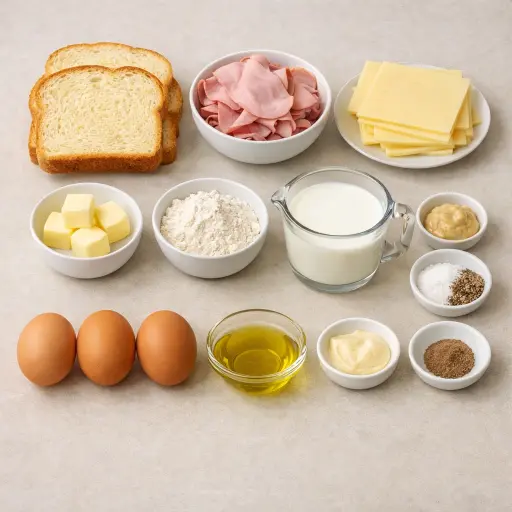 Ingredients for Croque Madame