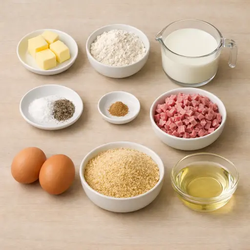 Ingredients for Croquetas de Jamón