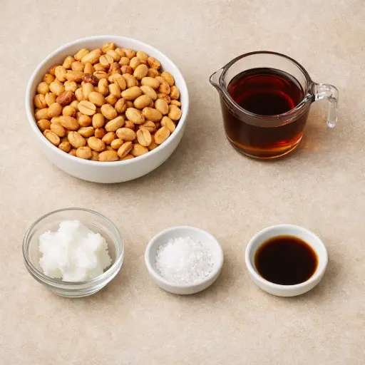 Ingredients for Crunchy Maple Peanut Butter