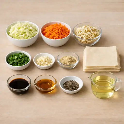 Ingredients for Crunchy Vegetable Lumpia