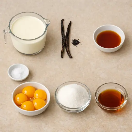 Ingredients for Crème Brûlée