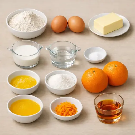 Ingredients for Crêpes Suzette
