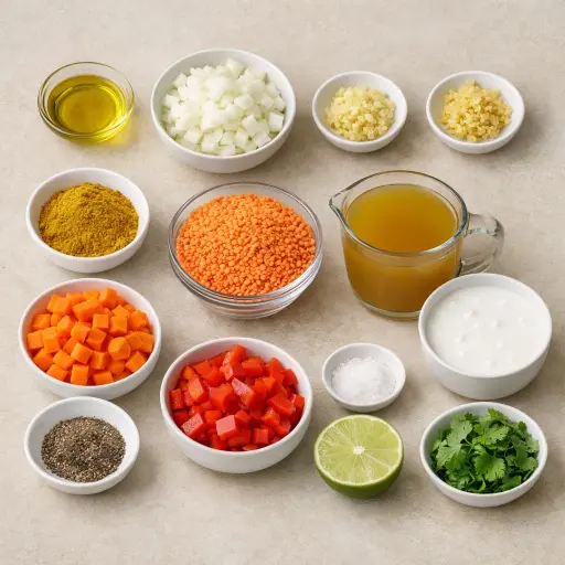 Ingredients for Curried Lentil Soup